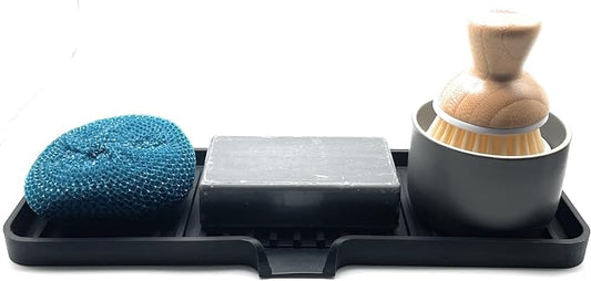 Happitasa Silicone Soap Dish Tray and Sponge Holder - Image 2