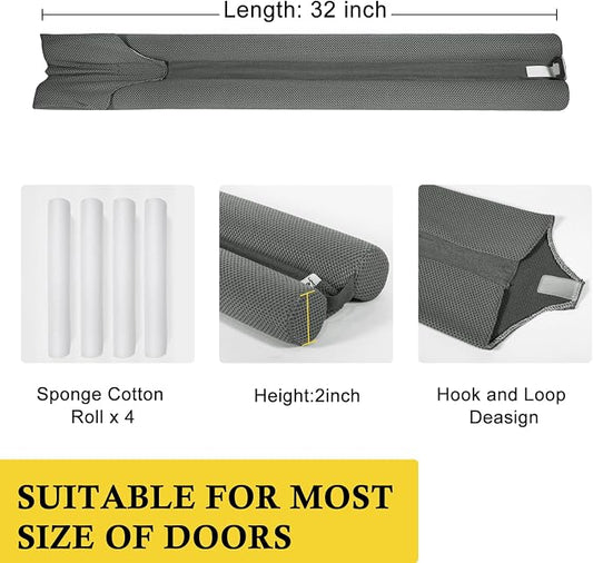 fowong Under Door Draft Stopper 32 Inch Adjustable Draft Stopper - Image 2