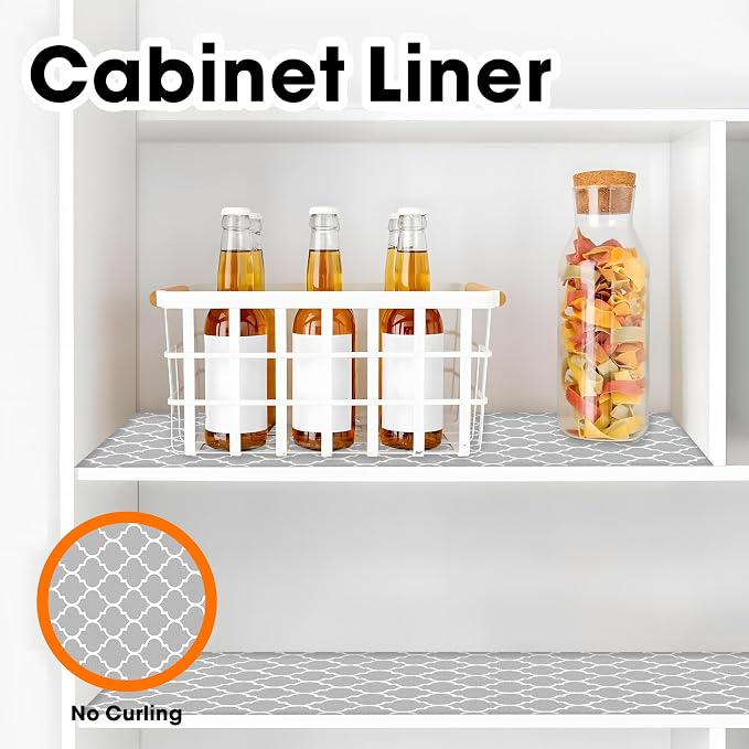 Shelf Liner for Kitchen Cabinets Non-Adhesive 12in X 10FT Cabinet Liners for - Image 7