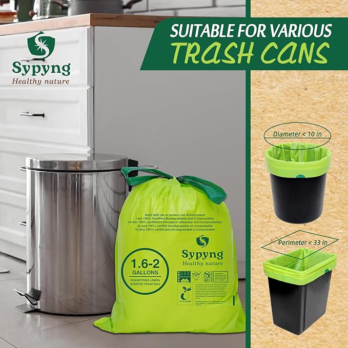 Compostable Kitchen Trash Bags 1, 6-2 Gallon - Image 5