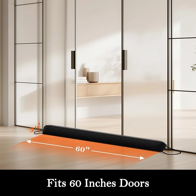 Sunolga 60" Door Draft Stopper Blocks Hot and Cold Air - Image 2