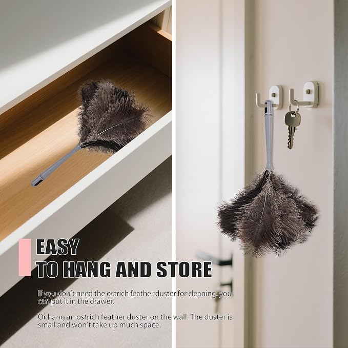 Feather Duster-Genuine Ostrich Feathers, Anti-Static, Reusable Eco-Friendly - Image 6