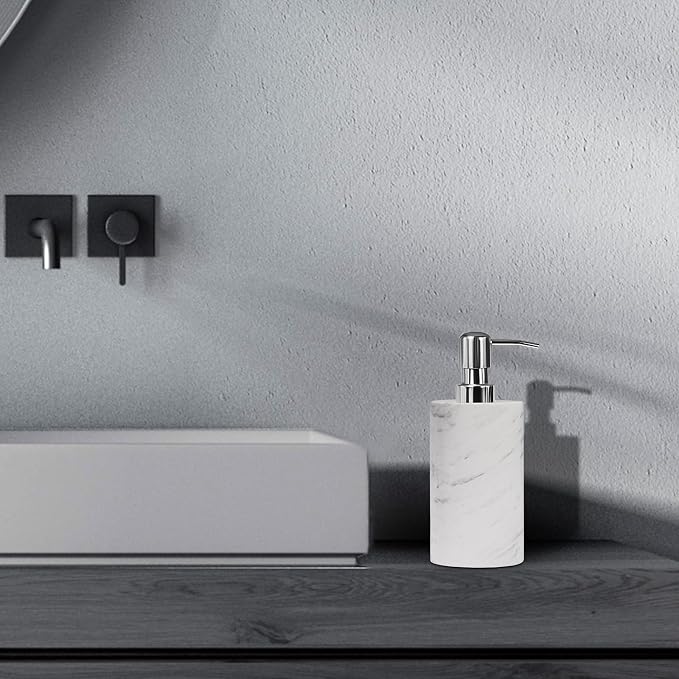 Marble Soap Dispenser with Stainless Steel Pump, 6 Ounces - Image 7