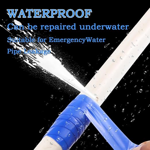 Self Fusing Silicone Tape 1 in x 5' Blue Waterproof Rubber Leak Proof Sealing - Image 4