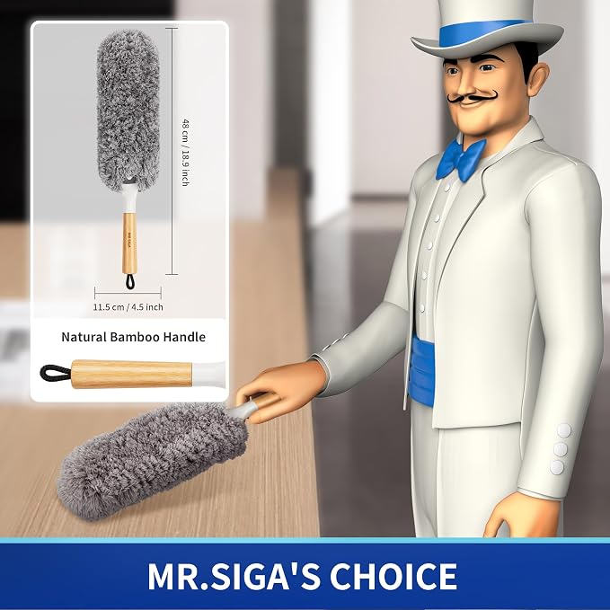 MR.SIGA Lint Free Microfiber Duster, Washable and Reusable Duster - Image 2