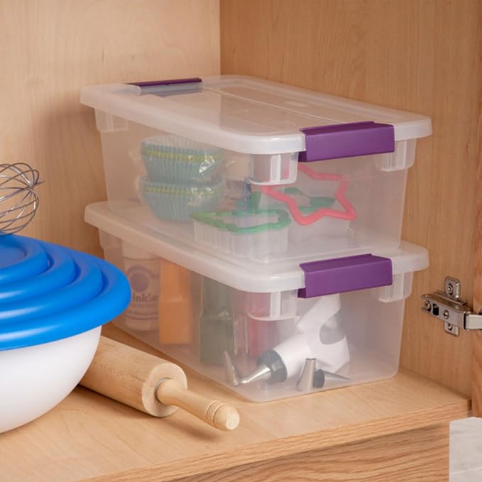 Sterilite 36-Pack ClearView Latch Box, Stackable Storage Organizer Bins - Image 5