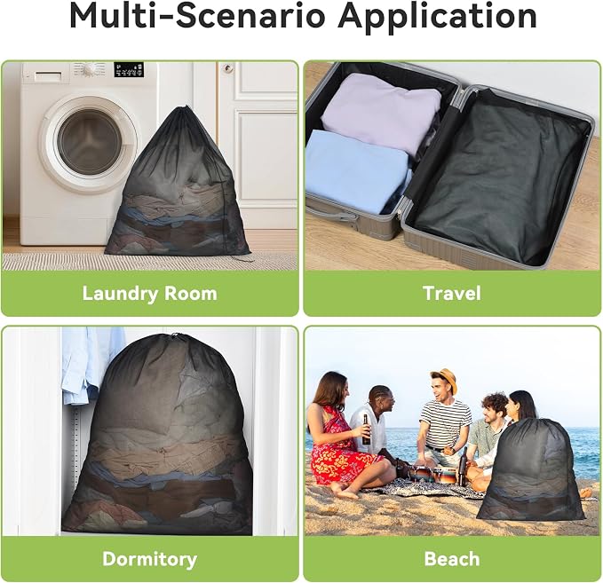 OTraki 2pcs Ex Large Mesh Laundry Bags 36x43 Inch Fine Mesh Washing Bag - Image 9