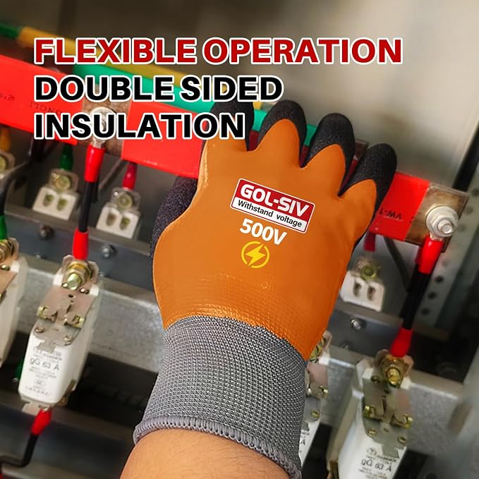 Electrical Insulated Gloves, 500V High Voltage Resistance Electrician Safety - Image 3
