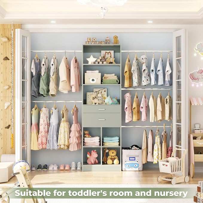 Closet System, 4-8 FT Closet Organizer Tower - Image 8