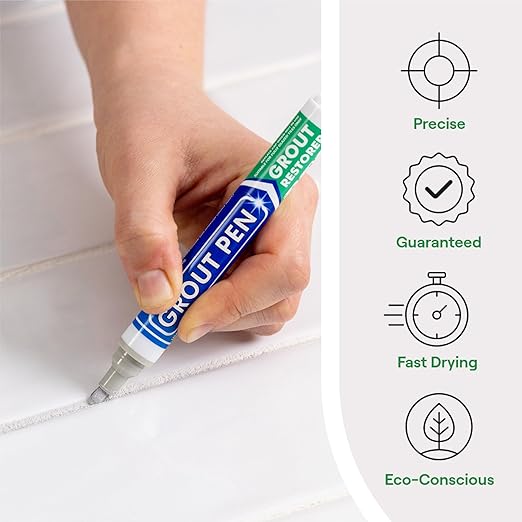 Grout Pen Light Grey Tile Paint Marker: Waterproof Grout Paint, Tile Grout - Image 2