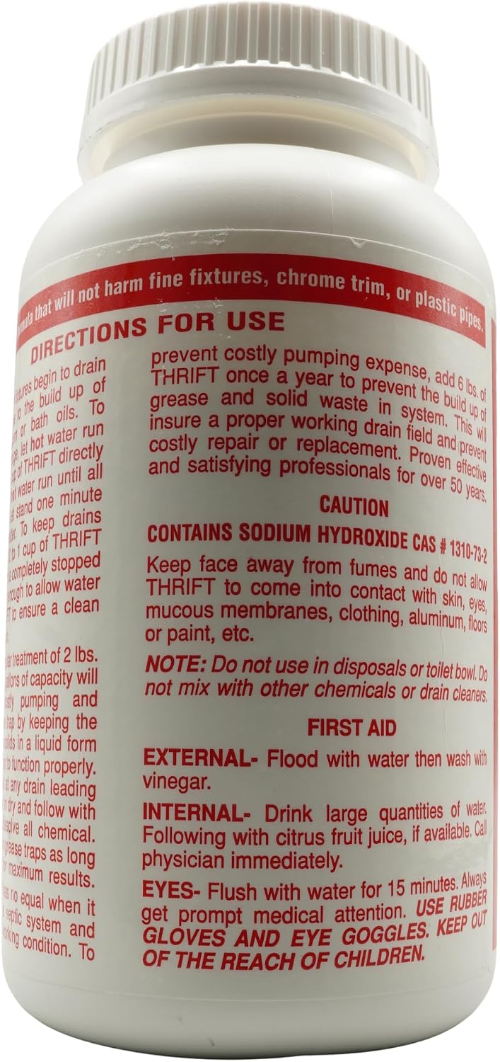 Thrift T-100 Alkaline Based 1-Pound Granular Drain Cleaner (2-(Pack))