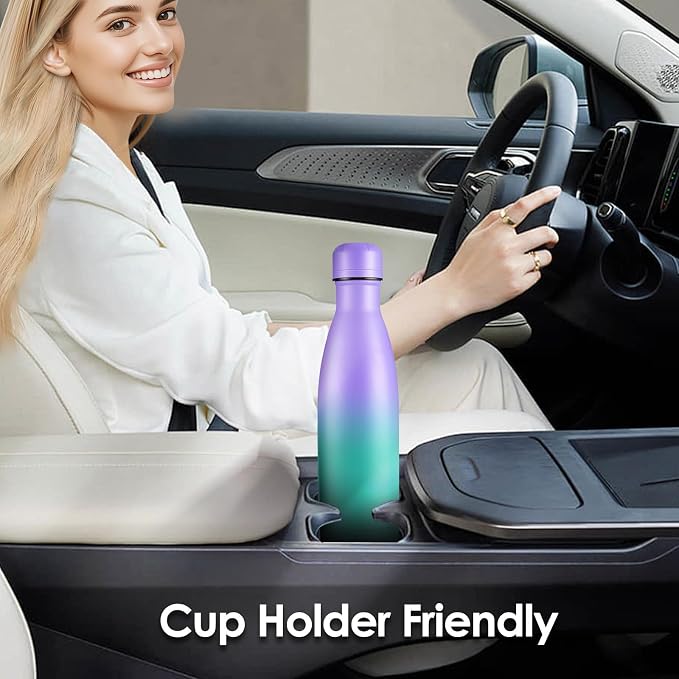 17oz Cola-Bottle Shaped Stainless Steel Leak-proof Water Bottle, Double Wall - Image 6
