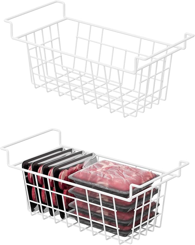 SANNO Chest Freezer Baskets, Deep Freezer Organizer Bins Sturdy Metal Wire by SANNO