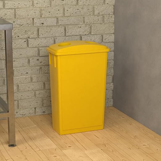 23 Gallon Yellow Slim Jim Trash Can - Image 4