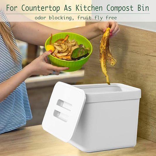 LALASTAR Trash Can with Lid, Wall-Mounted Under Sink Small Garbage Can - Image 2