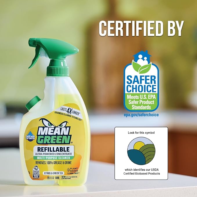 Mean Green Refillable Ultra Powered CONCENTRATE Multi Purpose Cleaner, Citrus & - Image 8