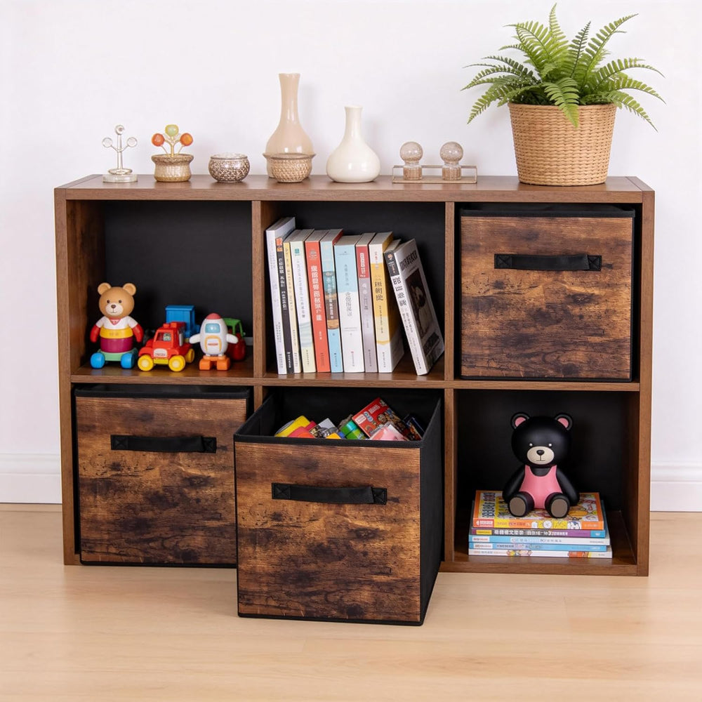 13 Inch Fabric Storage Cubes, 8 Pack Foldable Storage Bins with Handle, Fabri...