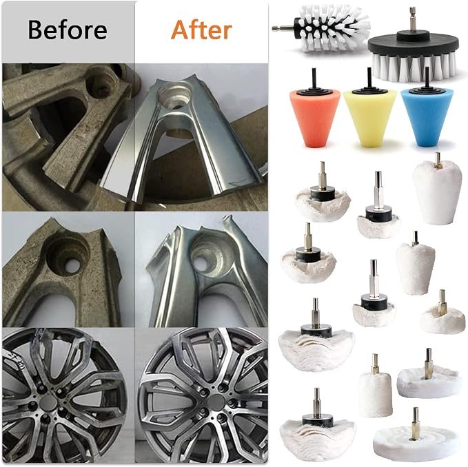 Polishing Pad Buffing Wheel Kit 17 Pack, - Image 5