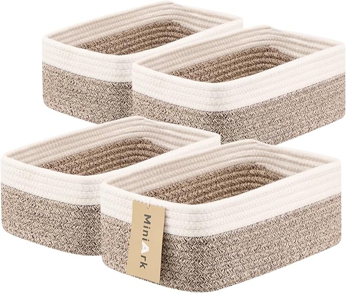 Small Storage Baskets for Organizing | Closet Organizer Bins | Shelf Toy Basket by MiniArkStorageBasketsHome
