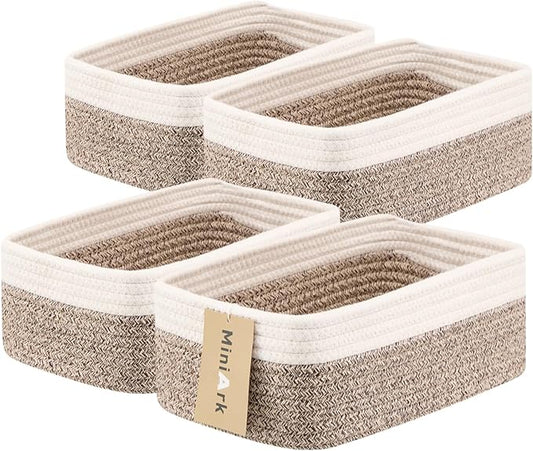 Small Storage Baskets for Organizing | Closet Organizer Bins | Shelf Toy Basket by MiniArkStorageBasketsHome