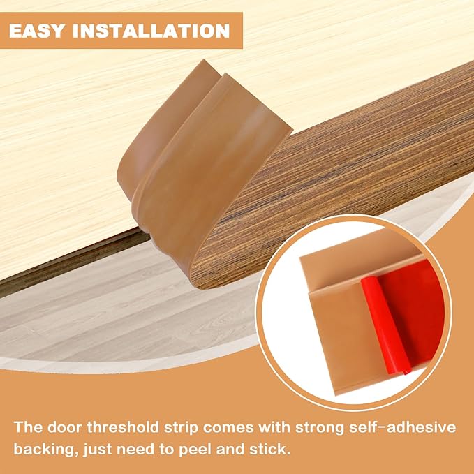 Vinyl Door Threshold Flooring Transition Strip Self Adhesive Carpet Edging Strip - Image 3
