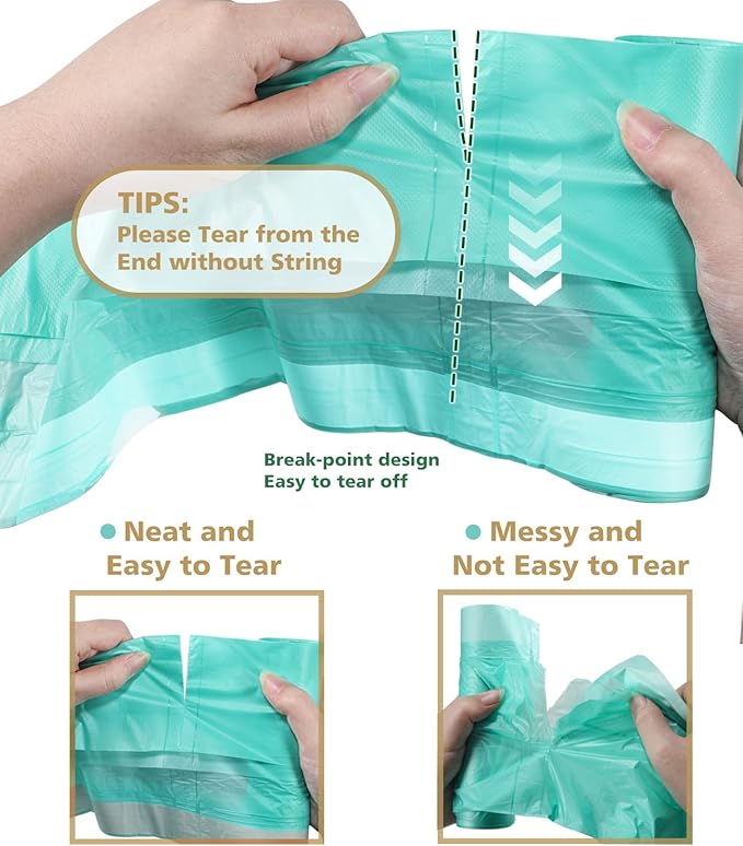 AYOTEE Compostable Trash Bags 4 Gallon Drawstring Trash Bags - Image 5