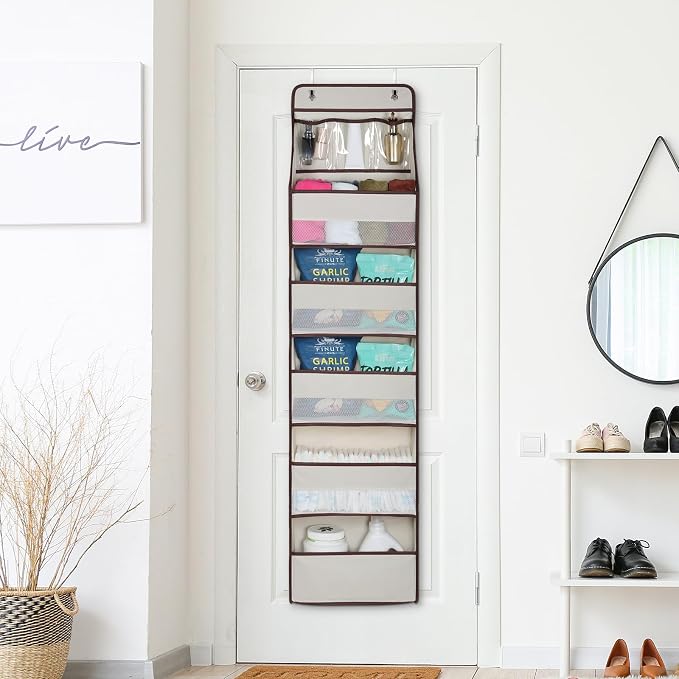Univivi 6-Shelf Over Door Hanging Organizer Fabric Baby Door Storage - Image 5