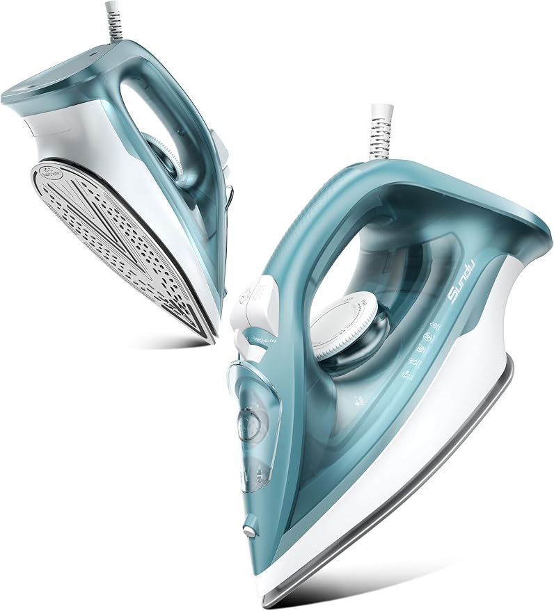 Sundu 1500W Steam Iron for Clothes, Ceramic Nonstick Soleplate for Fast Smooth - Image 8