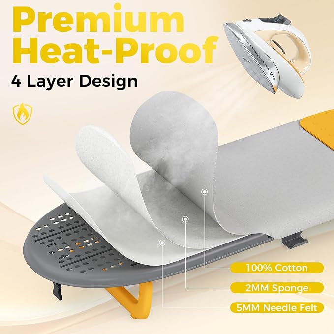 KINGBOARD Tabletop Ironing Board, Small Ironing Board - Image 6