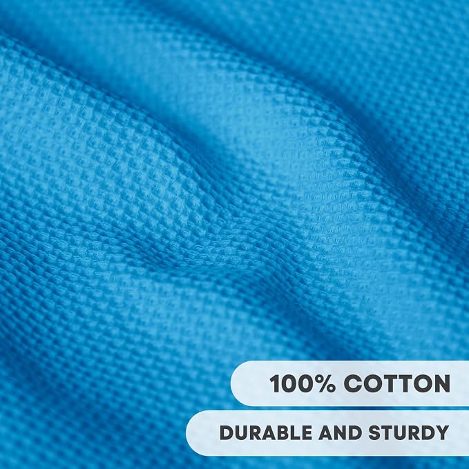 Artoid Mode 100% Cotton Sky Blue Waffle Weave Kitchen Dish Cloths, 12x12 Inch - Image 2