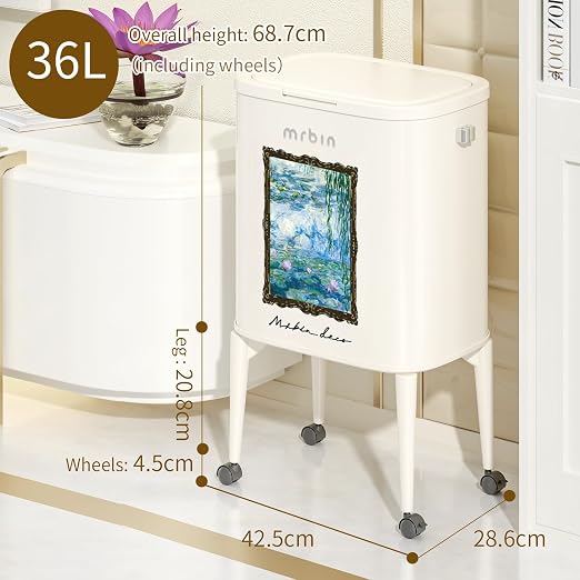 MRBIN Metal Kitchen Trash Can - Image 6