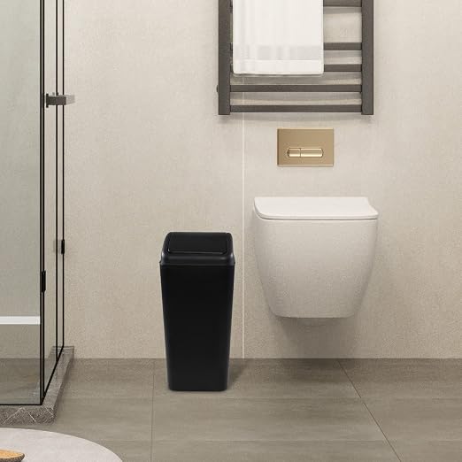 4.5 Gallon Trash Can with Swing Top Lid, Plastic Garbage Bin with Lid - Image 7