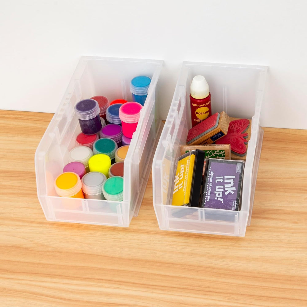 Akro-Mils 30230 AkroBins Plastic Storage Bins, 11"x5"x5", Clea...