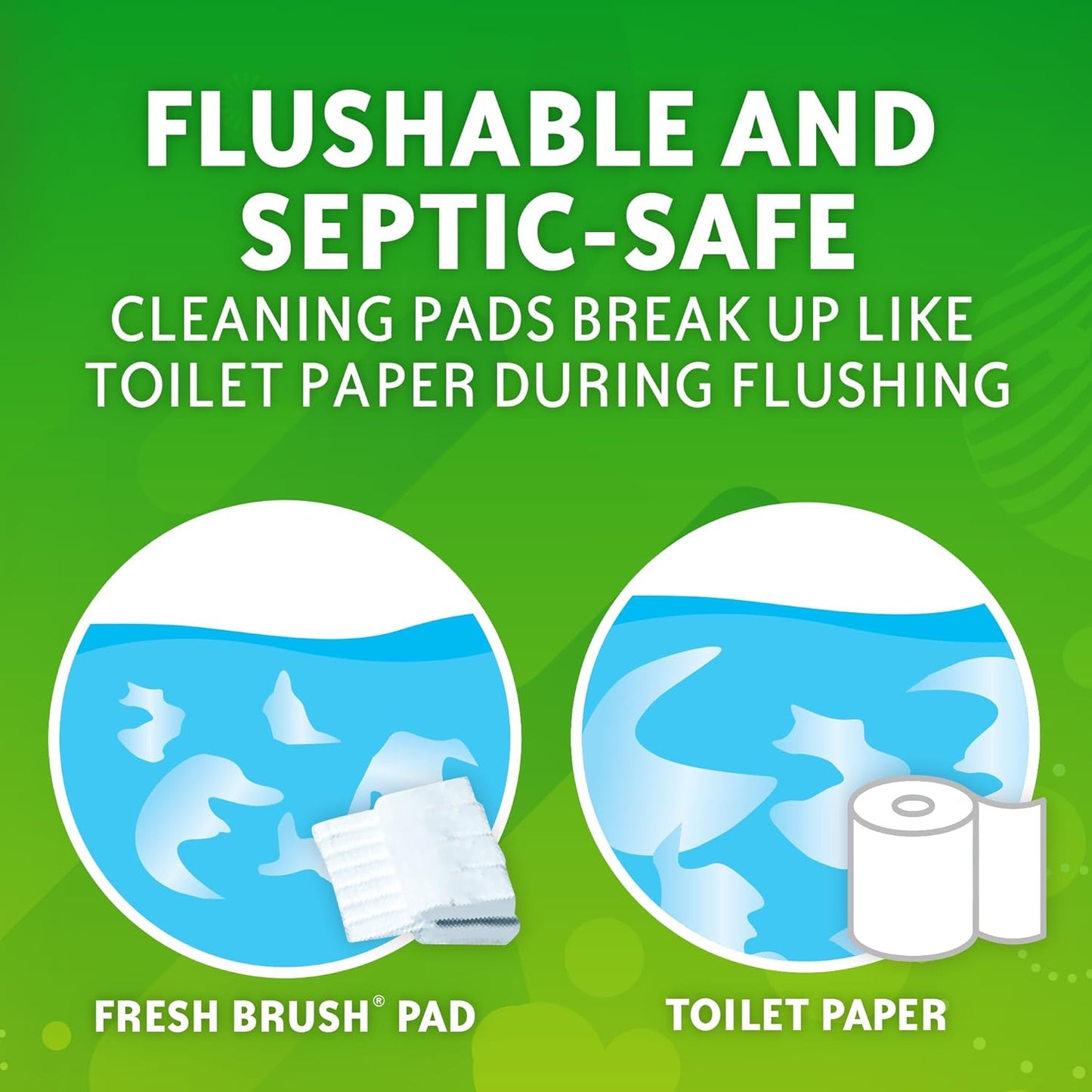 Scrubbing Bubbles Toilet Bowl Wand Cleaner Refills, Fresh Brush Heavy Duty Cleaner Toilet Refill Pads, Removes Limescale & Odors, Citrus Scent, 8 Count (Pack of 8)