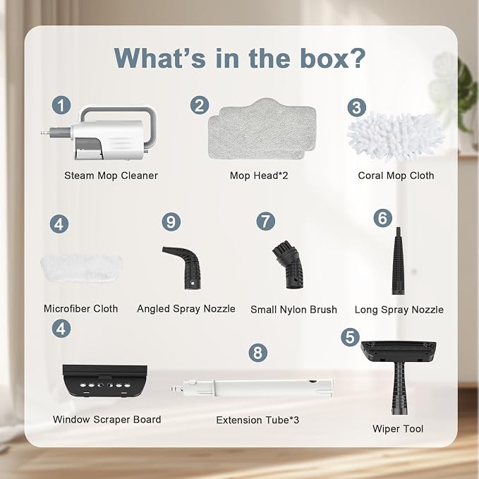 Steam Cleaner, 6 in1 Rotated Steam Mop Cleaner - Image 8