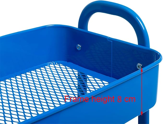 AGTEK Makeup Cart, Movable Rolling Organizer Cart, 3 Tier Metal Utility Cart - Image 6