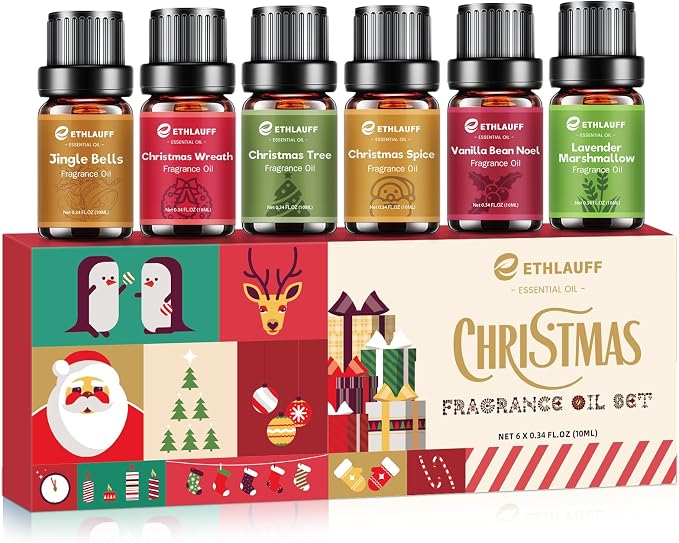 Essential Oils Set, Jingle Bells, Christmas Wreath, Christmas Tree, Christmas by Ethlauff