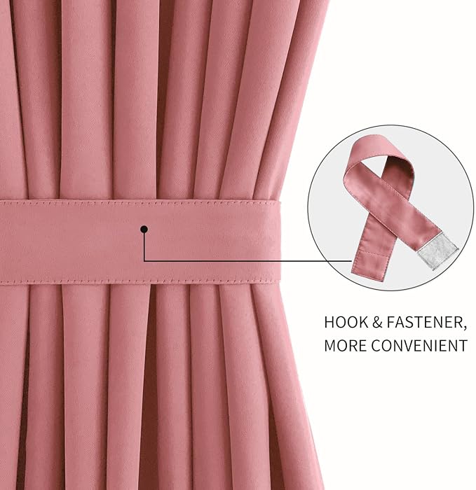 DWCN French Door Curtains – Rod Pocket Thermal Blackout Curtain - Image 2