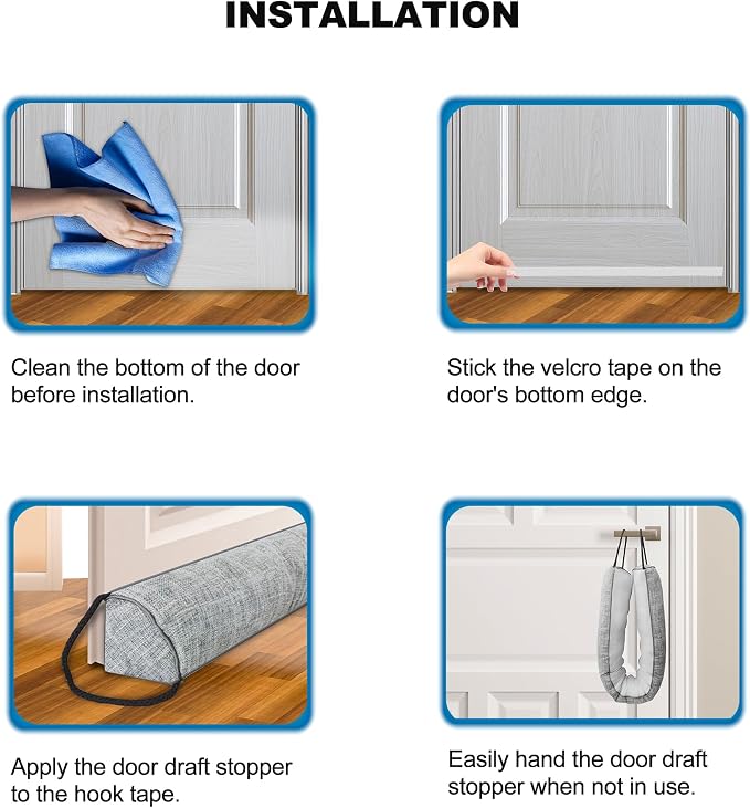QUOLIX Triangle Under-Door Draft Stopper, Weighted Weather Stripping - Image 5