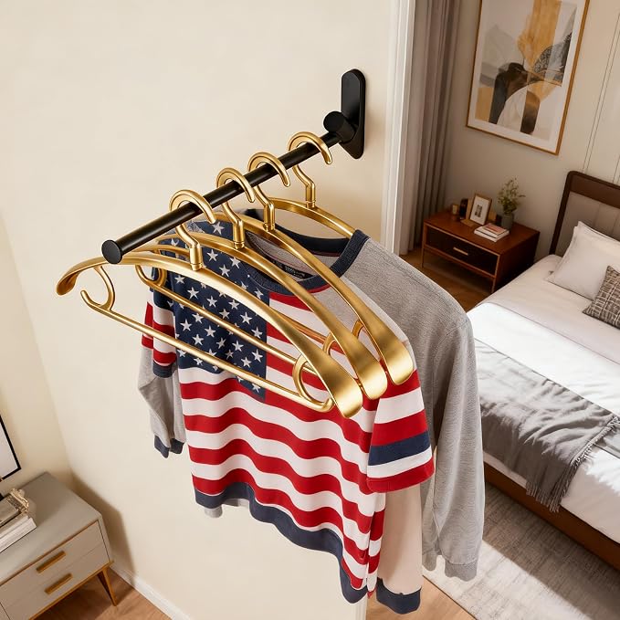 NEWRAIN Wall Mounted Drying Rack, Stainless Steel Folding Laundry Hanging Rack - Image 2
