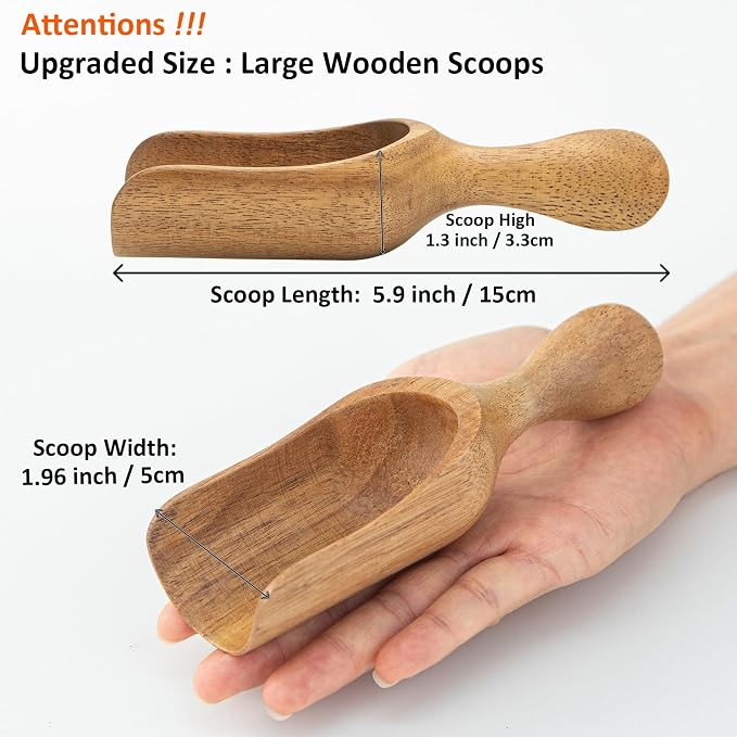 Big Coffee Scoop Shovel, Large Ground Coffee Scoop 5.9″ Measuring Spoons - Image 2