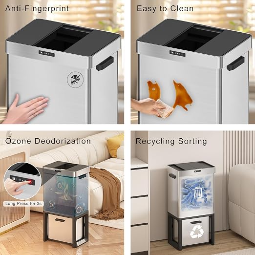 19 Gal Kitchen Automatic Motion Sensor Trash Can - Image 3