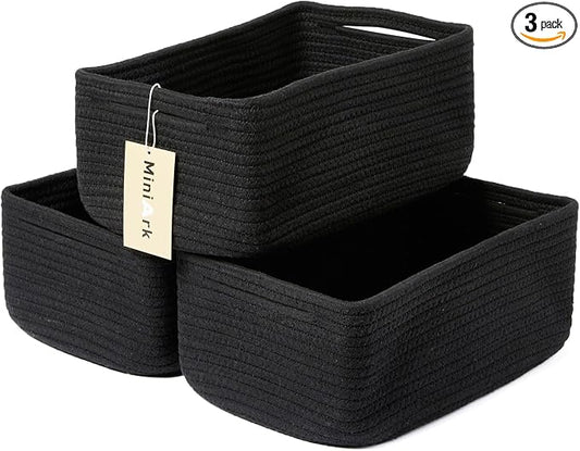 Small Storage Baskets for Organizing | Closet Organizer Bins | Shelf Toy Basket by MiniArkStorageBasketsHome