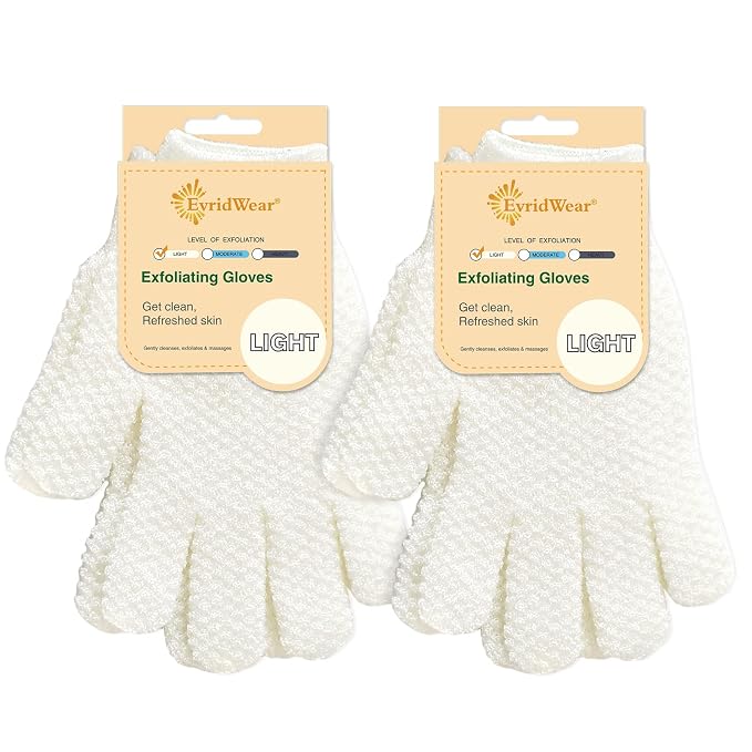 Evridwear Exfoliating Dual Texture Bath Gloves by Evridwear