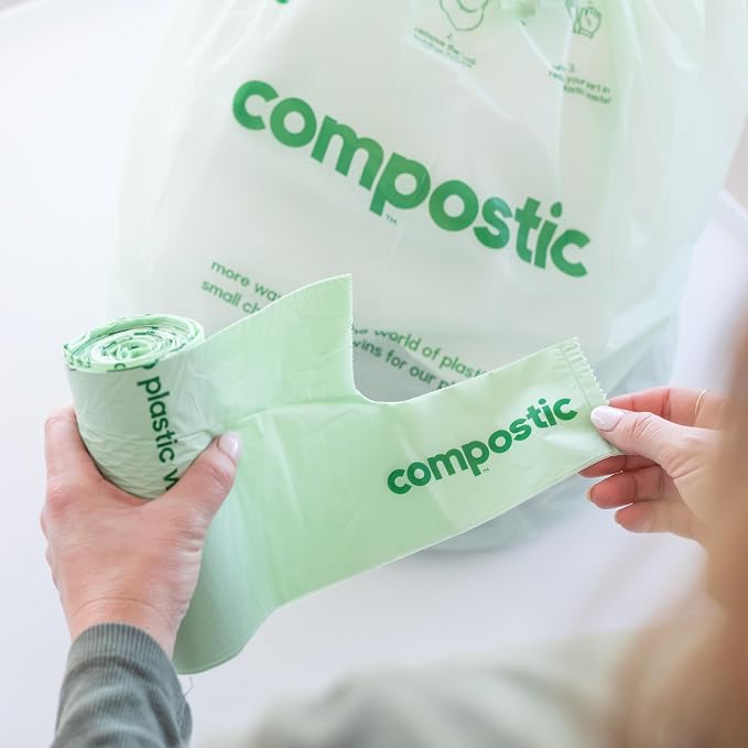Compostic Home Compostable Trash Bags, 3 Gallon Small Kitchen Rubbish Bags - Image 7