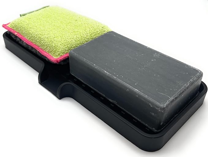 Happitasa Silicone Soap Dish Tray and Sponge Holder - Image 8