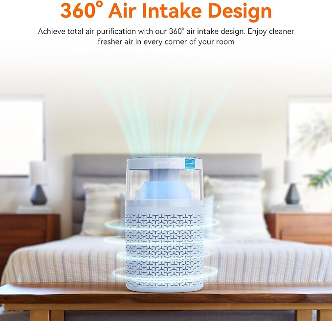 AIRROMI Air Purifiers for Bedroom Home, Activated Carbon Filter Cleaner - Image 7
