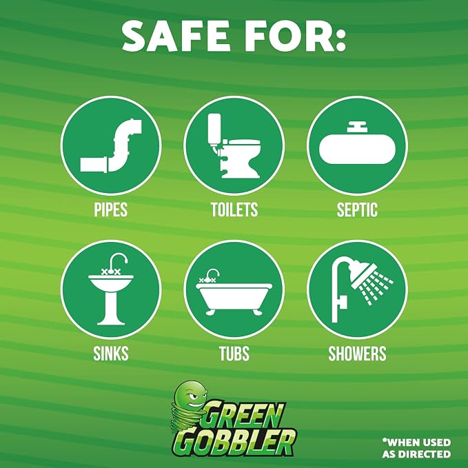 Green Gobbler Liquid Hair Drain Clog Remover, - Image 3