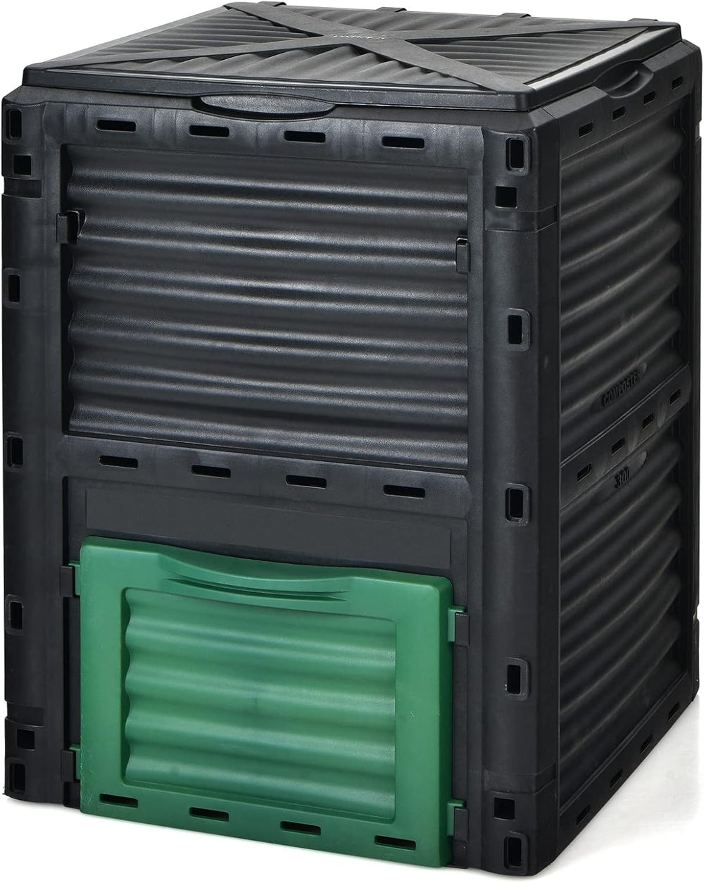 Goplus Compost Bin, 80 Gallon (300 L) Large Outdoor Composting Box w/Top Flip...