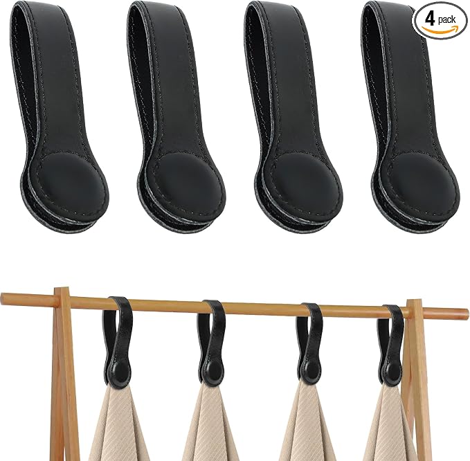 4 PCS Genuine Leather Towel Clips by CODOHI